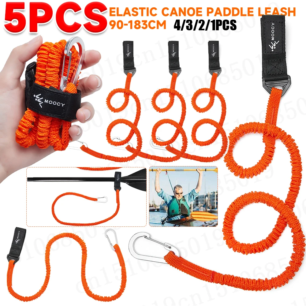 Fishing Kayak Paddle Leash - Laisse élastique anti-perte pour pagaie de