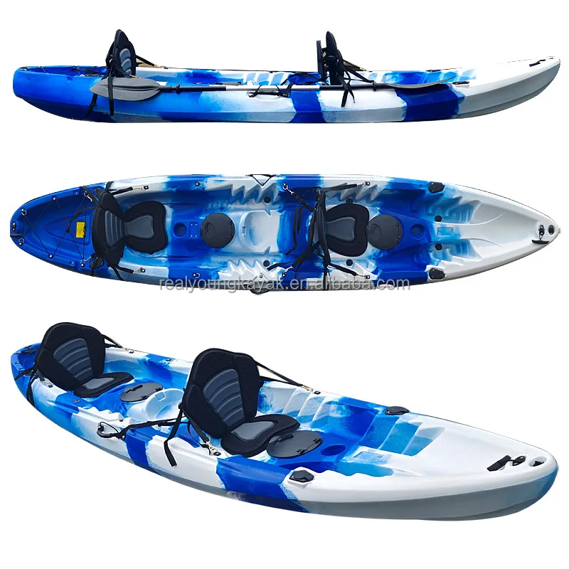 Fishing Kayak Sit In - Kayak Tandem Rotomoulé 2026 pour Famille,