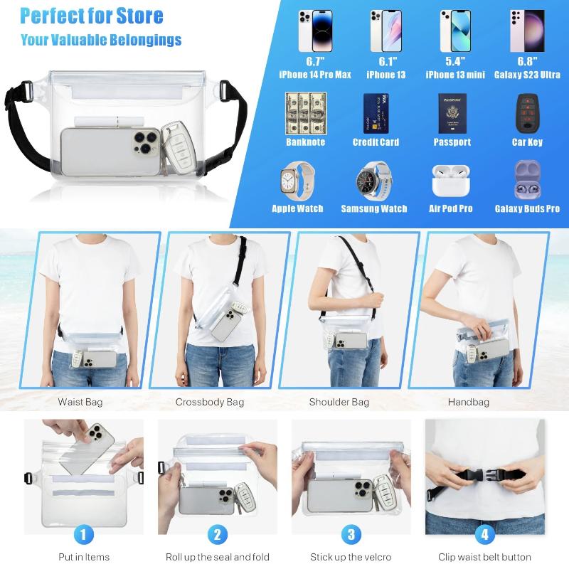 Fishing Kayak Storage Bag - Sac étanche réglable pour téléphone, pochette