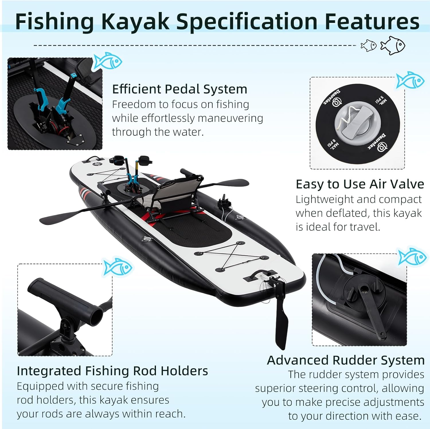 Kayak de pêche gonflable en PV - Fishing Kayak Seat avis et prix